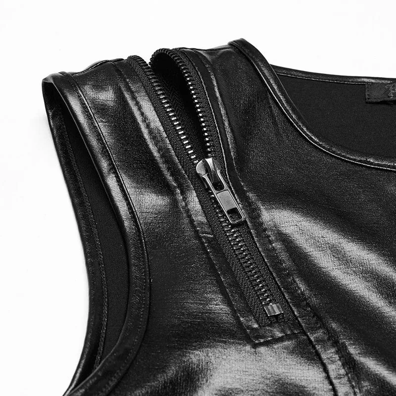 Damen-Punk-Kleid mit tiefem Schlitz und Schnürung