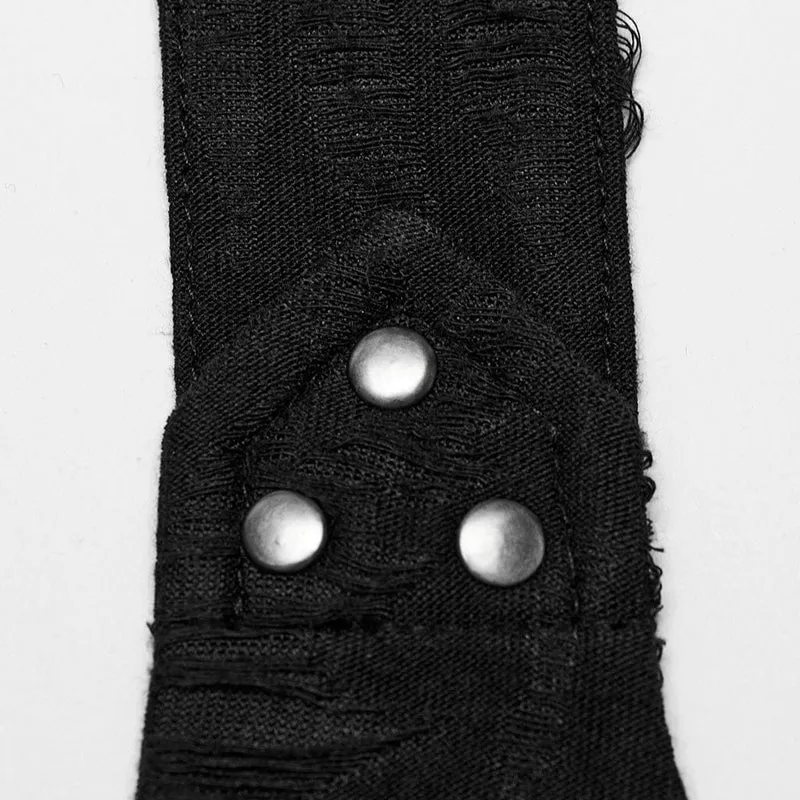 Damen Punk-Weste mit unregelmäßigem, zerrissenem Neckholder