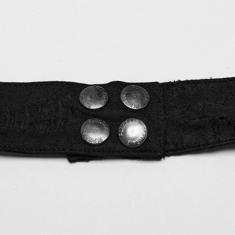 Damen Punk-Weste mit unregelmäßigem, zerrissenem Neckholder