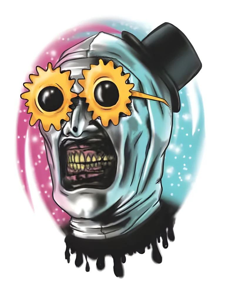 Terrifier – Art the Clown Sunflower Sunglasses Klebetattoo