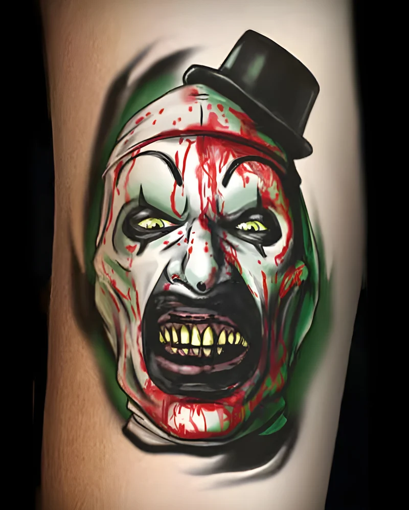 Terrifier – Art the Clown Portrait Klebetattoo