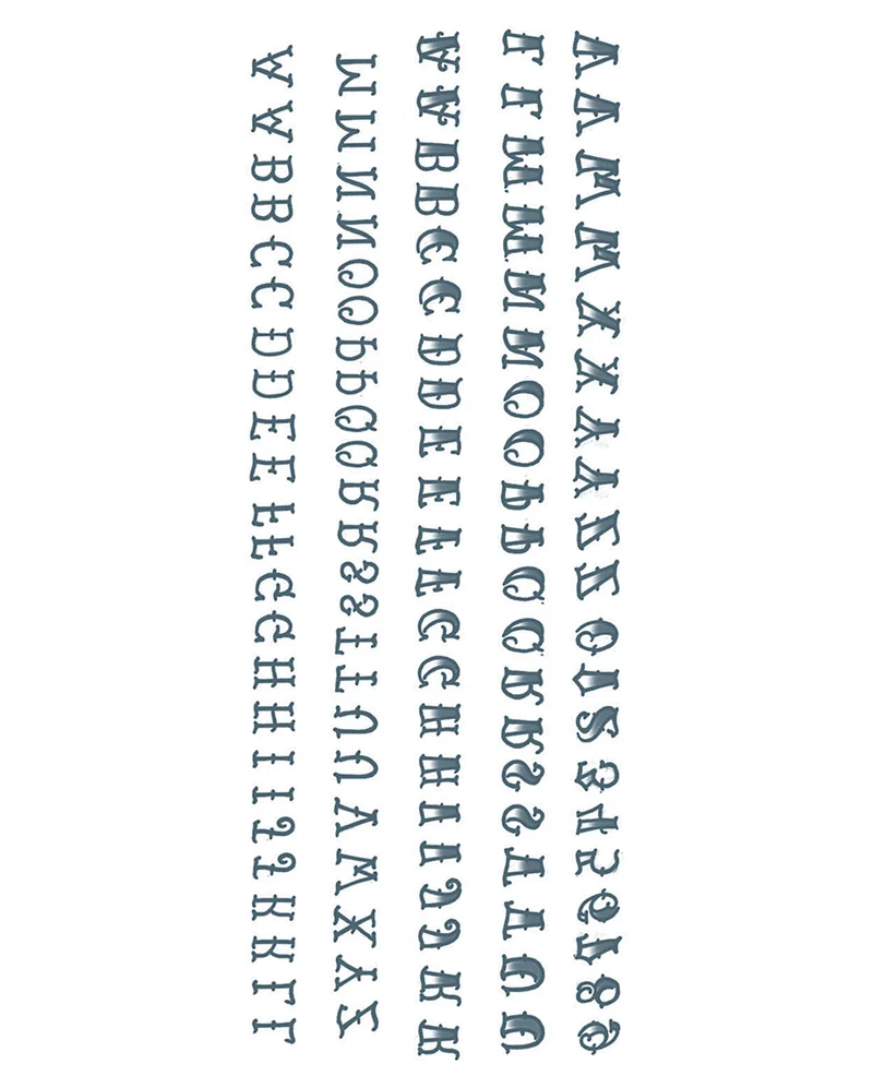 Alphabet Fingerknöchel Klebetattoos