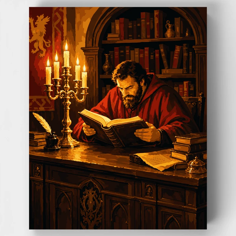 Scholar by Candlelight - Paint by Numbers Kit