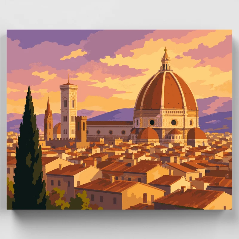 Florence at Dusk - Paint by Numbers Kit