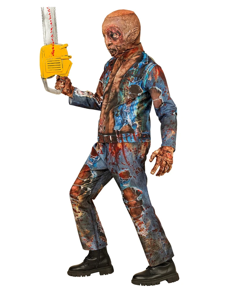 Zombie Sofortkostüm für Kinder mit Maske & Handschuhe