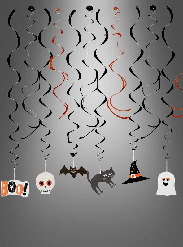 Halloween Girlande Swirl metallic 12er Pack