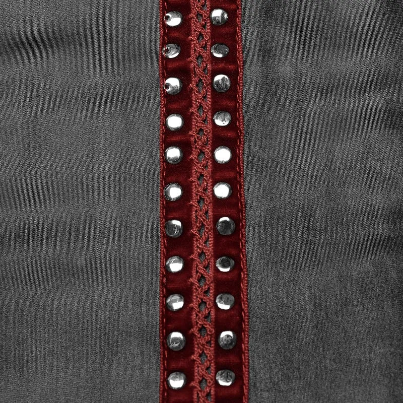 Damen Punk Nailed Lace-up Slip Dress Rot