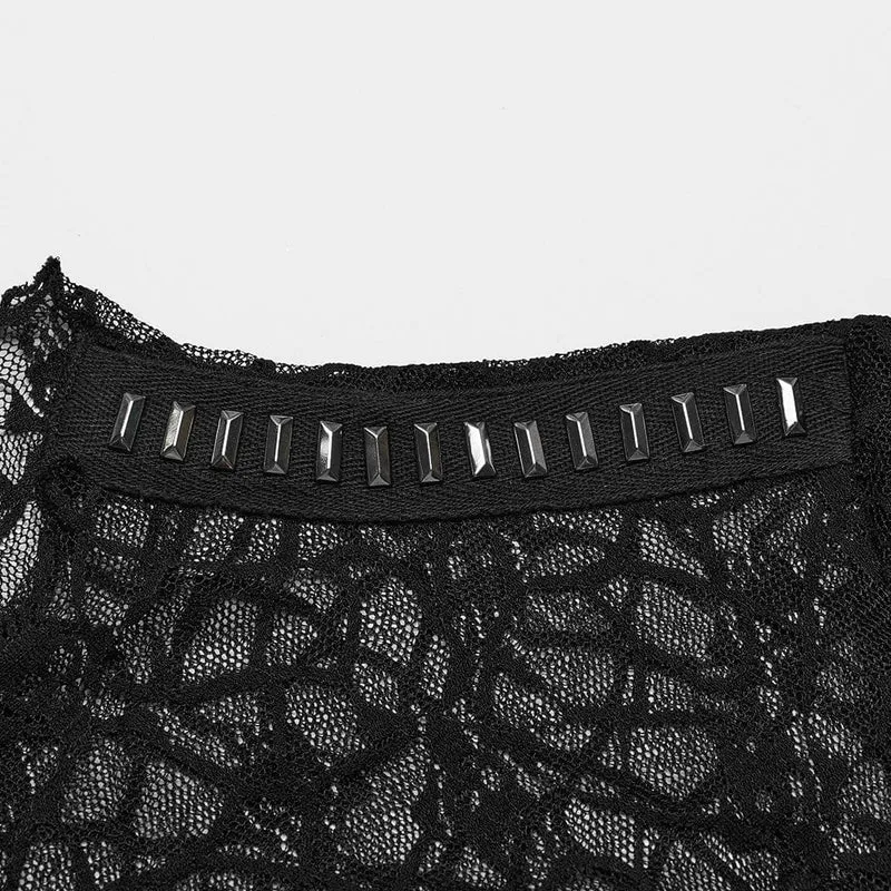 Gothic-Top mit Totenkopf-Motiv für Damen