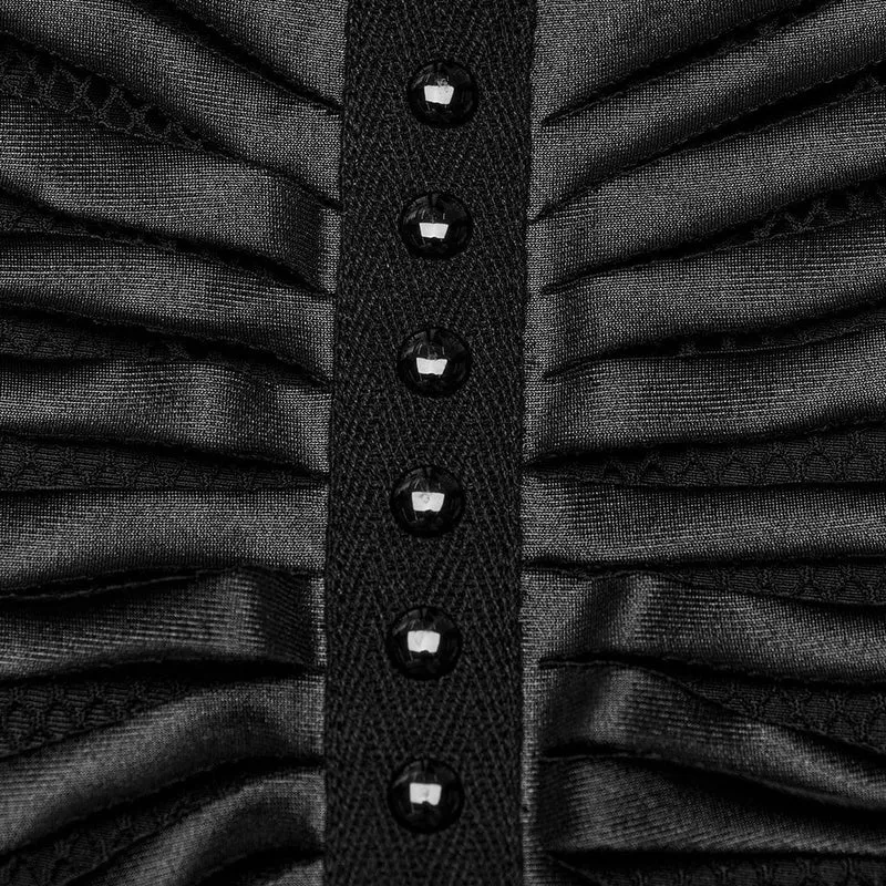 Punk-Tanktop mit geripptem Mesh-Splice für Damen