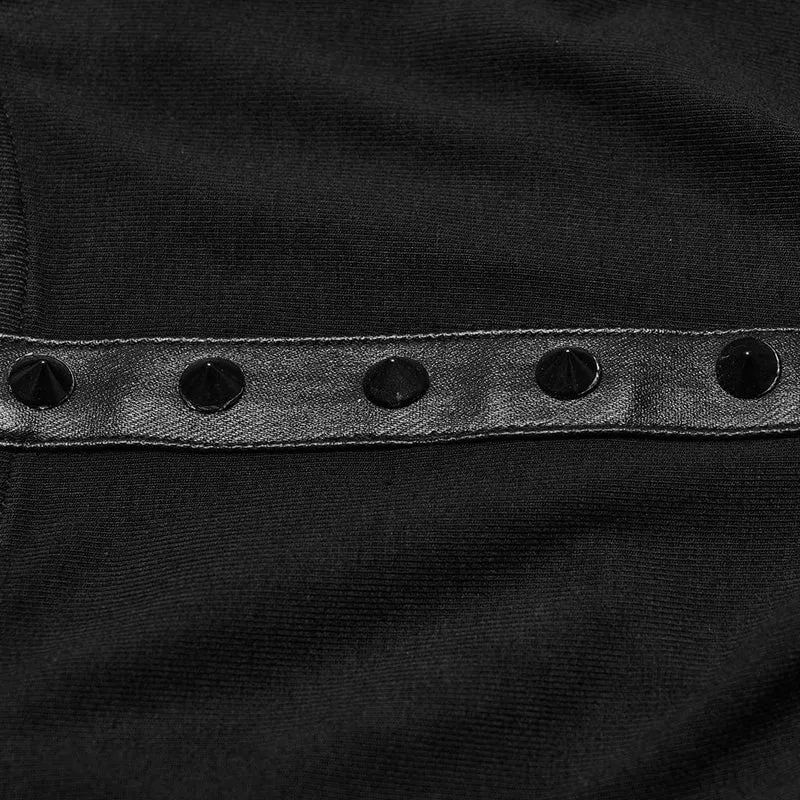 Gekreuztes Tanktop mit Punk-Ausschnitt und Kapuze für Damen