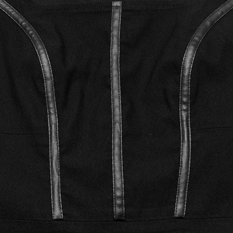 Damen-Slipkleid mit Punk-Mesh-Splice-Schnürung