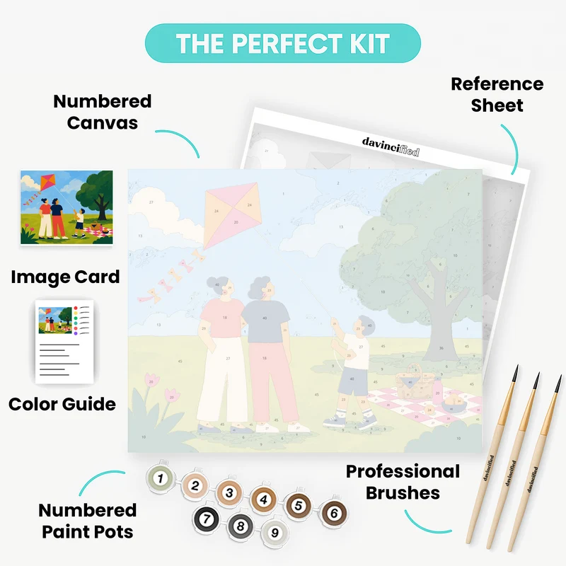 Family Kite Day - Paint by Numbers Kit