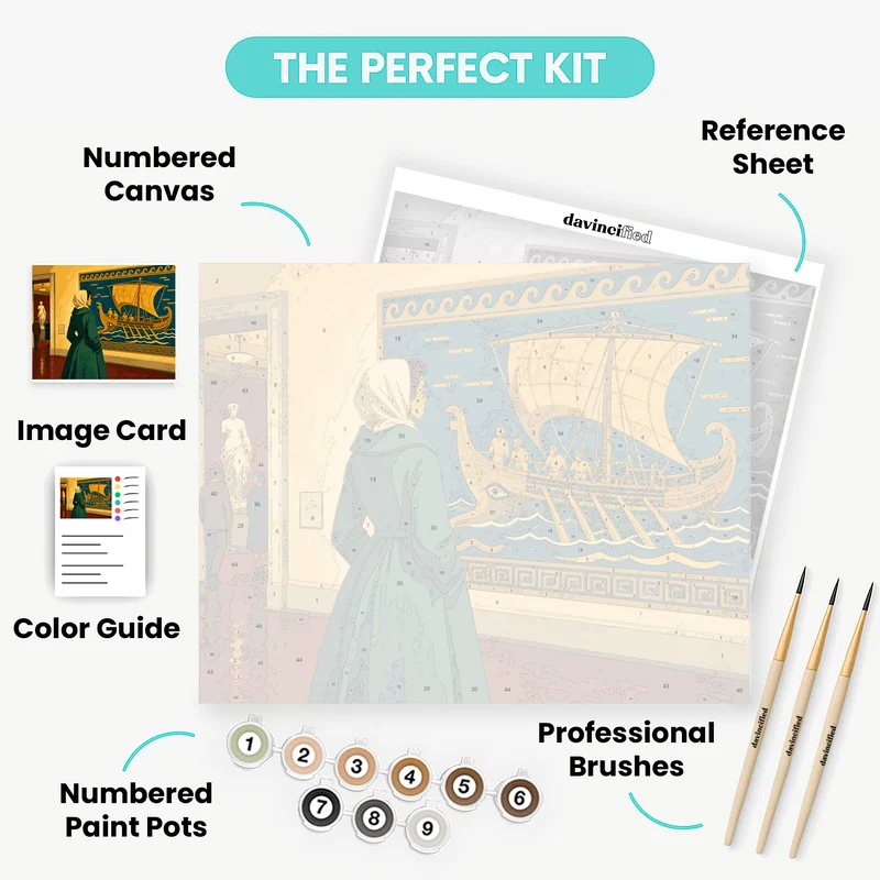 Ancient Greek Ship - Paint by Numbers Kit