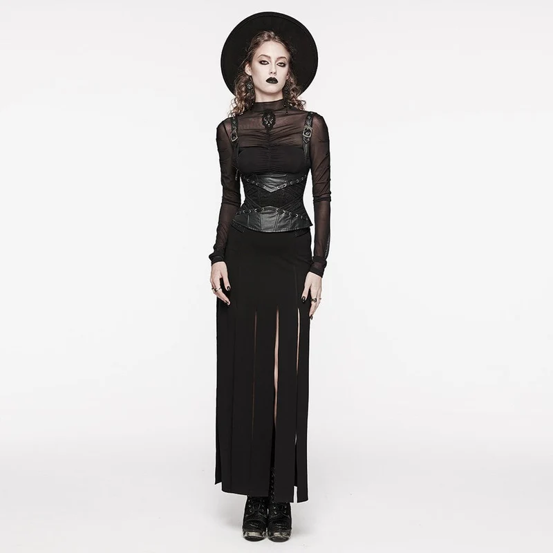 Damen Gothic Lace Splice Schnür-Unterbrustkorsett