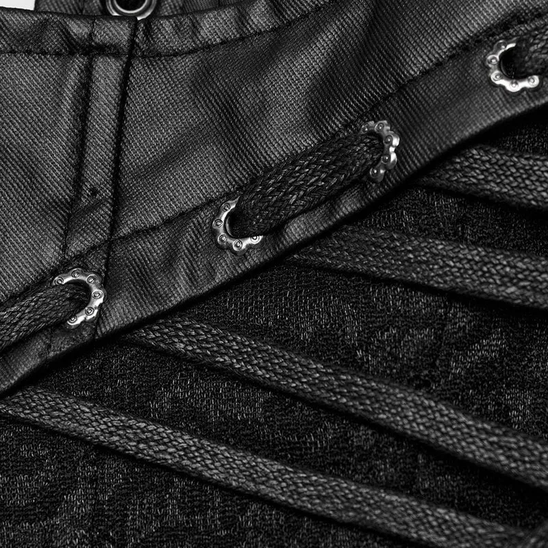 Damen Gothic Lace Splice Schnür-Unterbrustkorsett