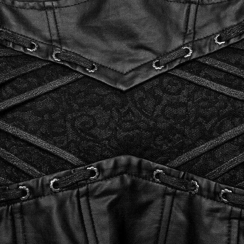 Damen Gothic Lace Splice Schnür-Unterbrustkorsett