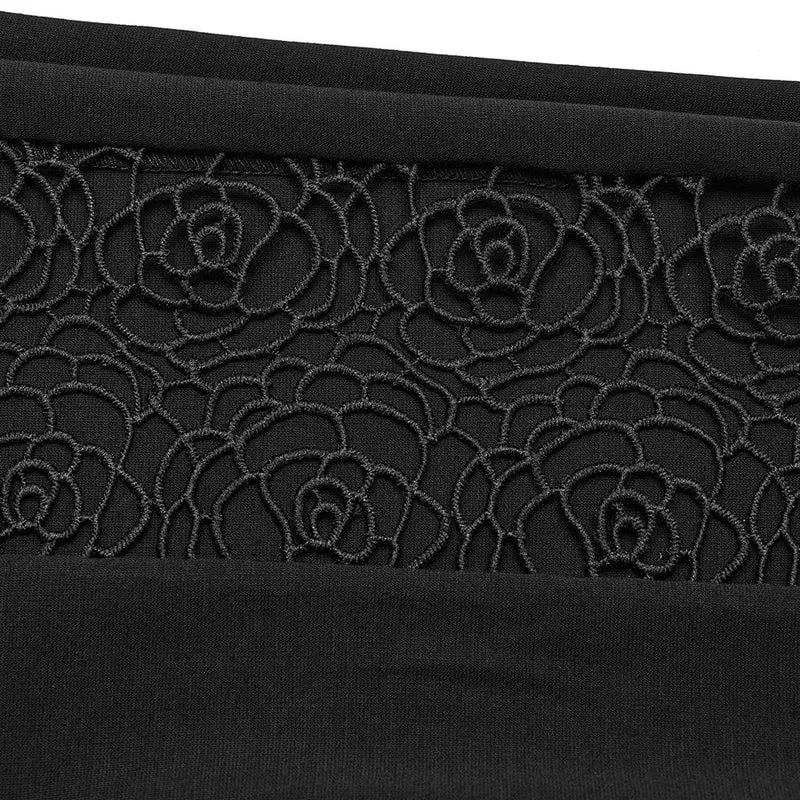 Damen-Gothic-Leggings mit floralem Ausschnitt