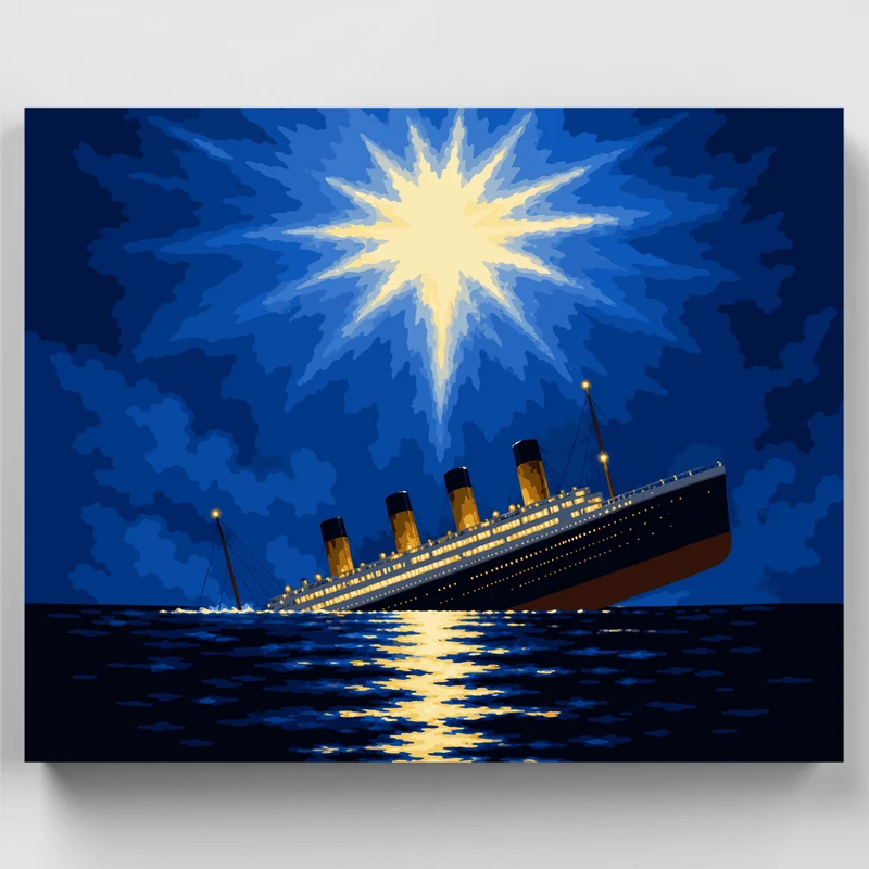 Sinking at Night - Paint by Numbers Kit