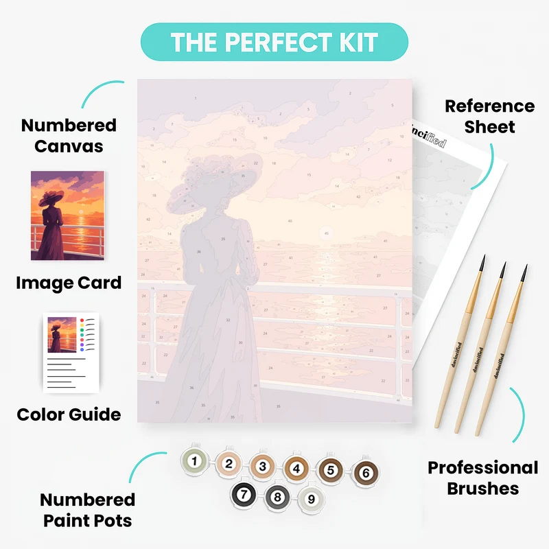 Lady at Sunset - Paint by Numbers Kit