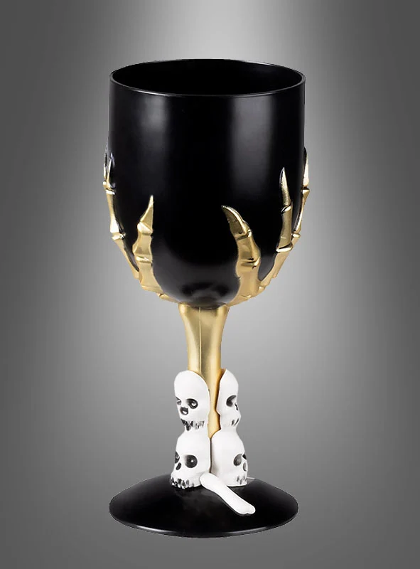 Halloween Weinglas mit Skeletthand 17cm