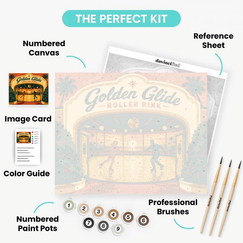 Golden Glide Rink - Paint by Numbers Kit