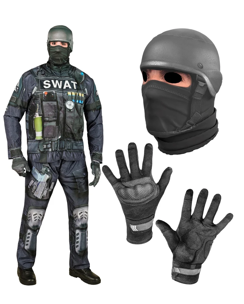 S.W.A.T. Sofortkostüm mit Maske