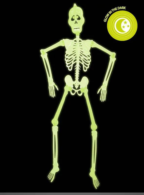 Nachtleuchtendes Skelett 90cm Halloweendeko