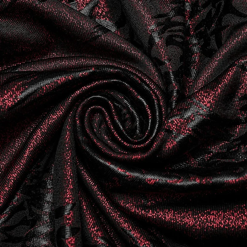 Damen Punk Thorns Bedruckte Schnür-Schlaghose Rot