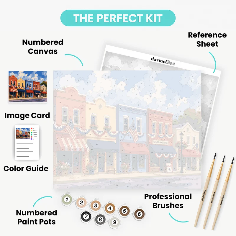Main Street Flags - Paint by Numbers Kit