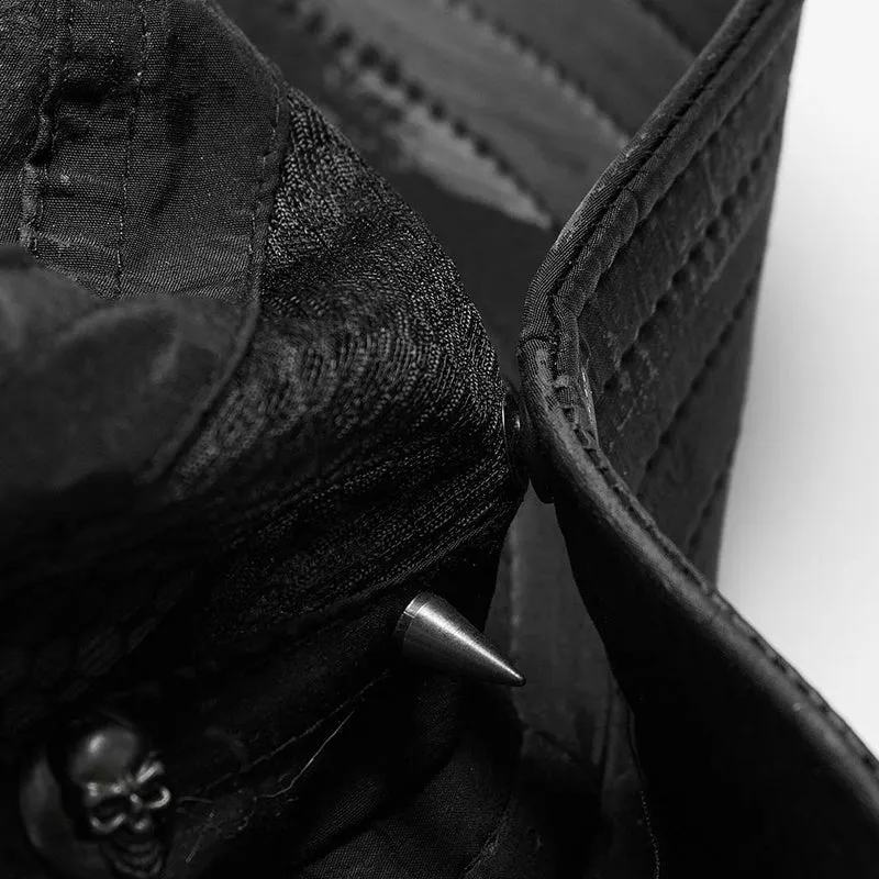 Herren Punk Distressed Rivet Hut