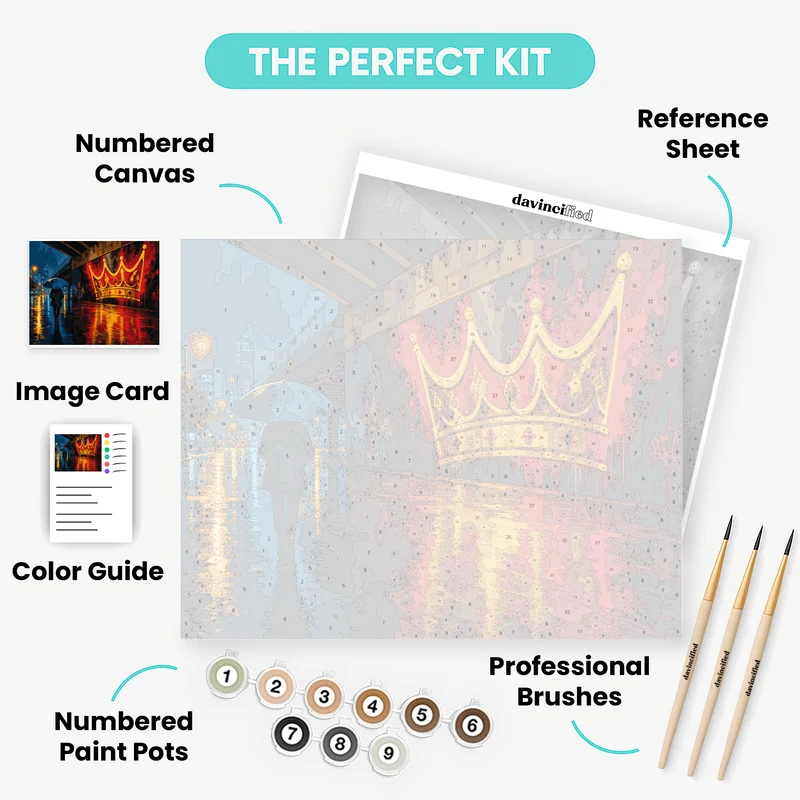 Crown in the Rain - Paint by Numbers Kit