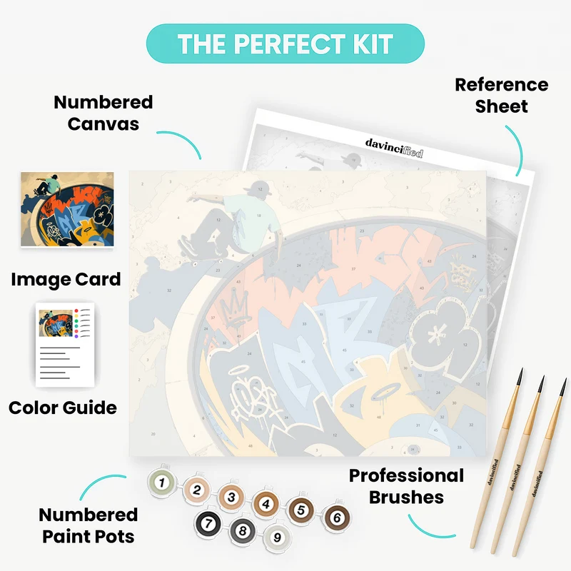 Skater in the Bowl - Paint by Numbers Kit