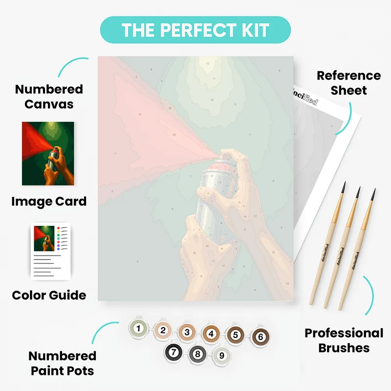Red Spray Can - Paint by Numbers Kit