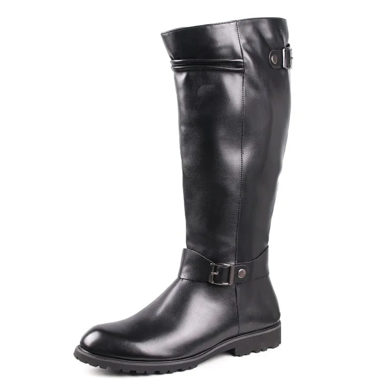 Herren-Punk-Stiefel mit spitzer Zehenpartie und hohem Schaft