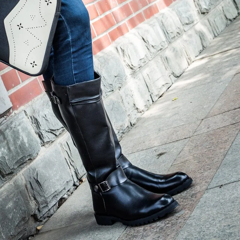 Herren-Punk-Stiefel mit spitzer Zehenpartie und hohem Schaft