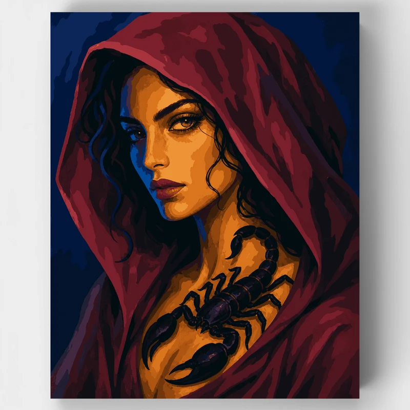 Scorpio Hooded Mystic - Paint by Numbers Kit