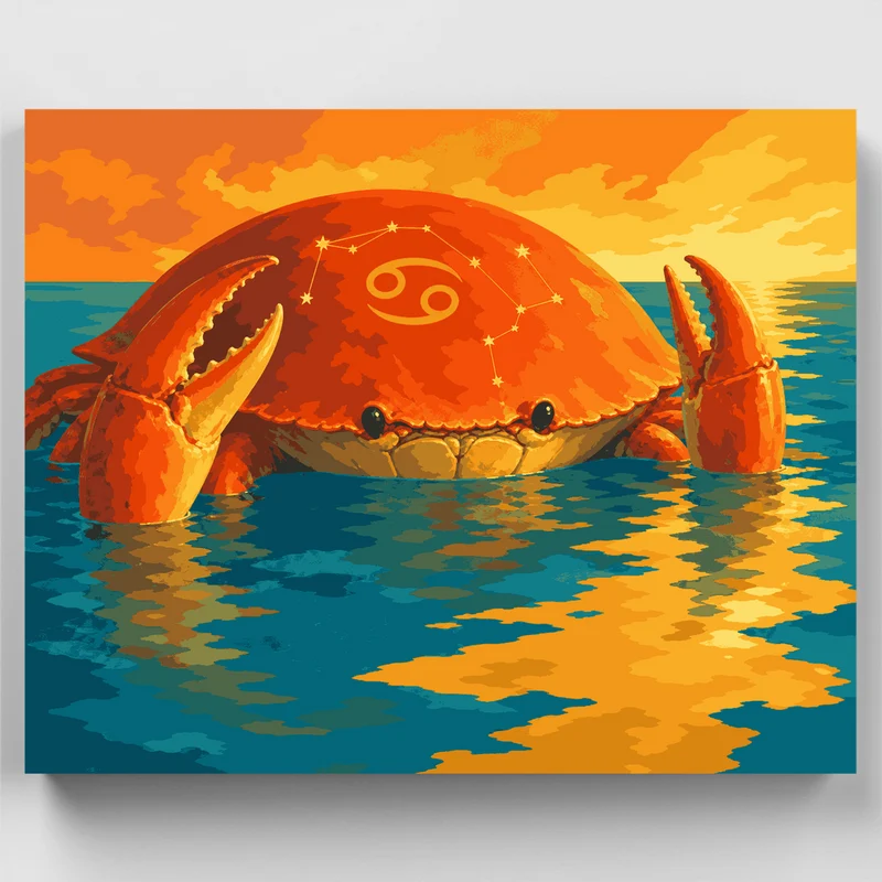 Cancer Zodiac Crab - Paint by Numbers Kit
