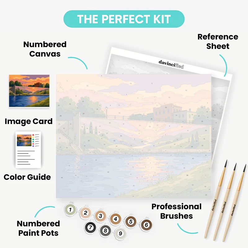 River Wall Mural - Paint by Numbers Kit