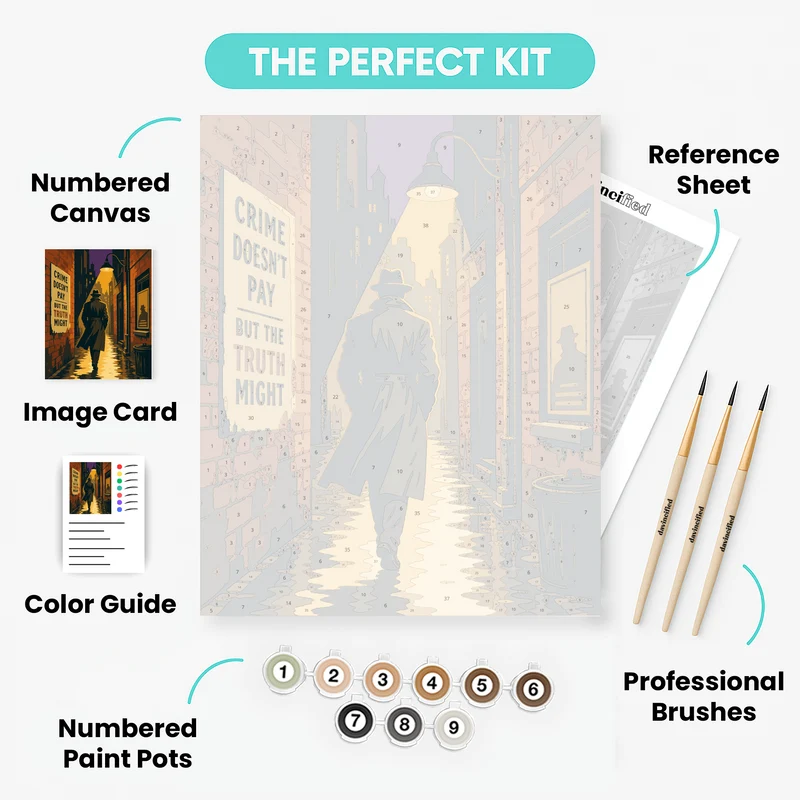 Noir Alley Detective - Paint by Numbers Kit