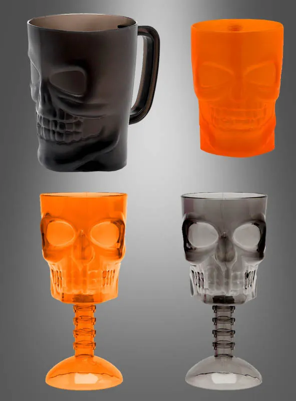 Halloween Totenkopf Weinkelch oder Trinkbecher