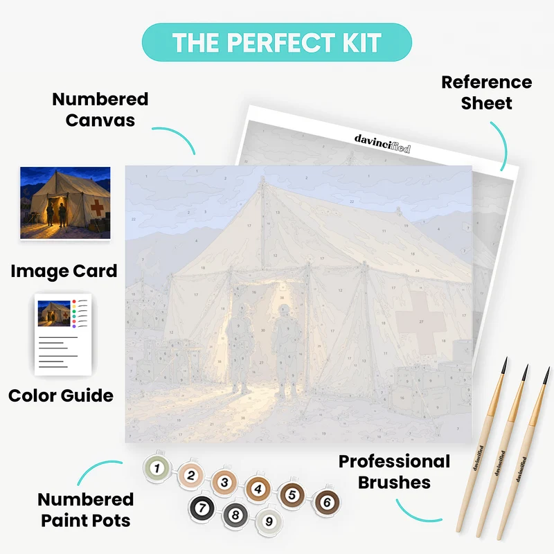 Field Medical Tent - Paint by Numbers Kit