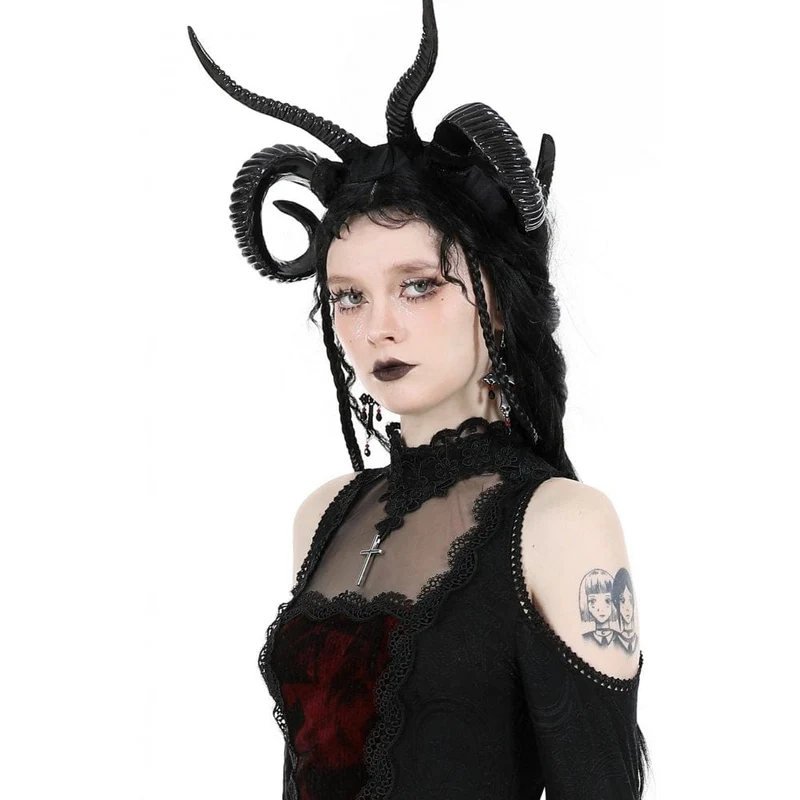Gothic-Perlen-Kreuz-Ohrringe für Damen