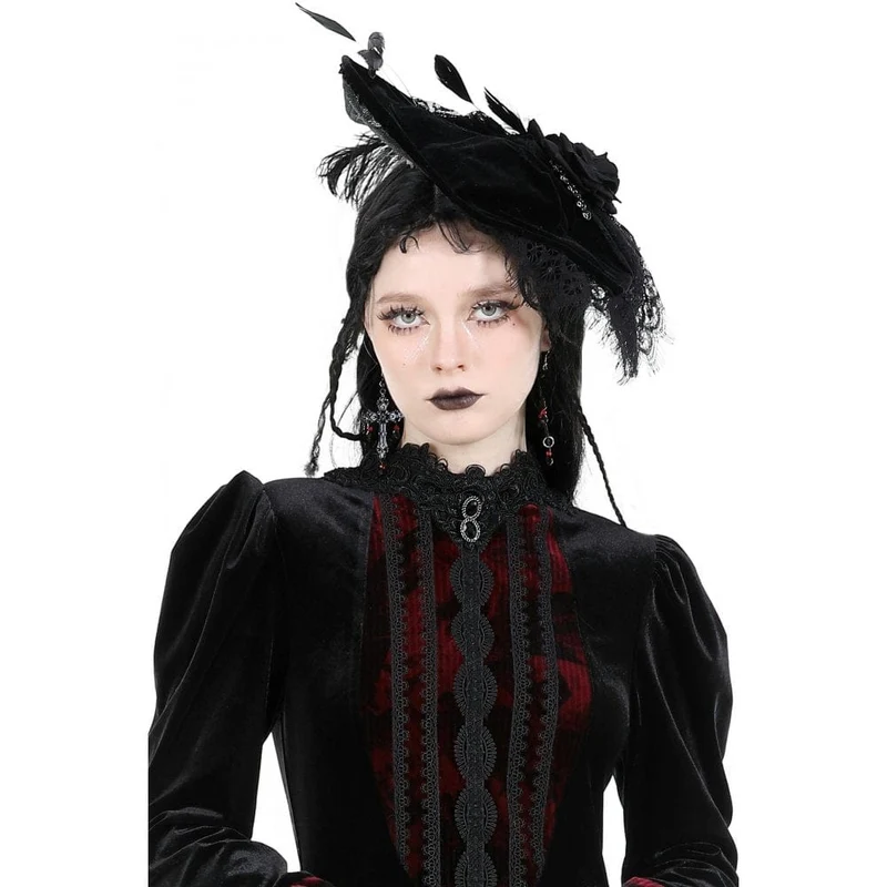 Gothic-Perlen-Kreuz-Ohrringe für Damen