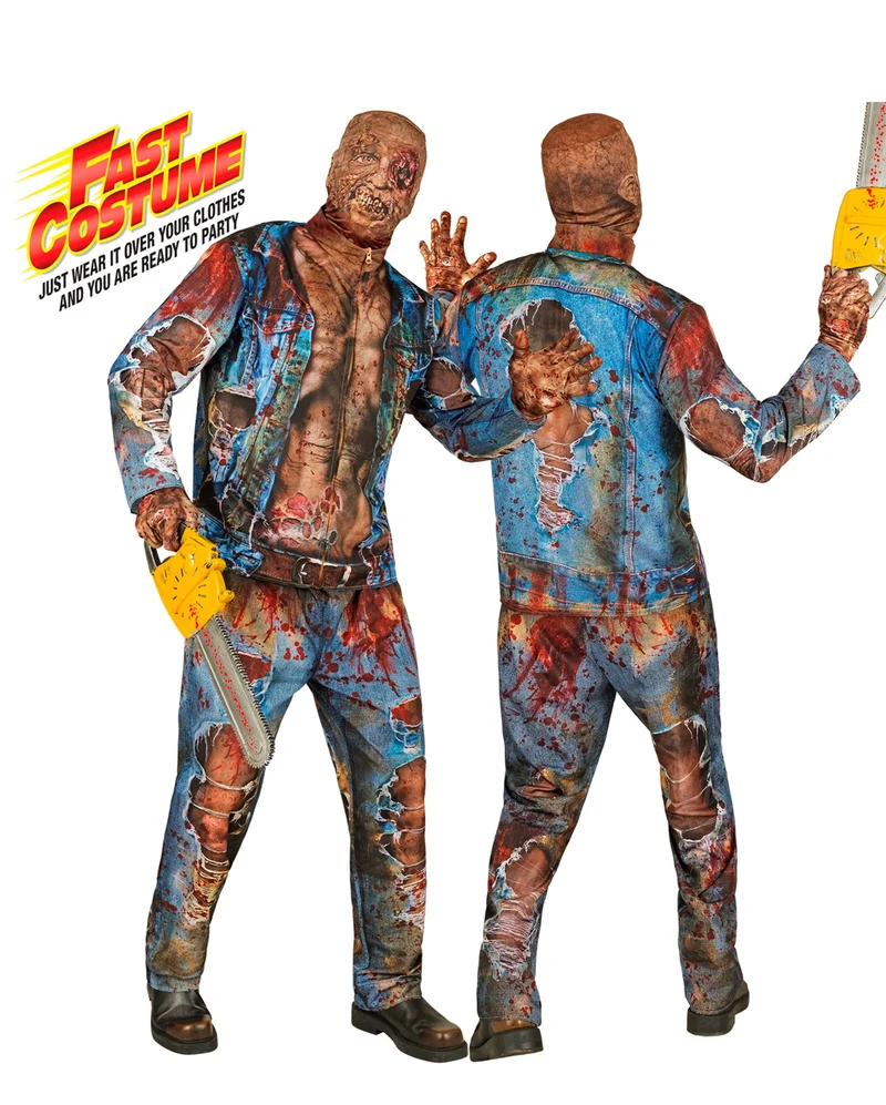 Zombie Sofortkostüm mit Maske & Handschuhe