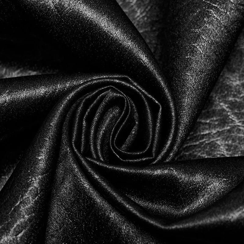 Herren-Gothic-Hemd aus Kunstleder mit großen Taschen