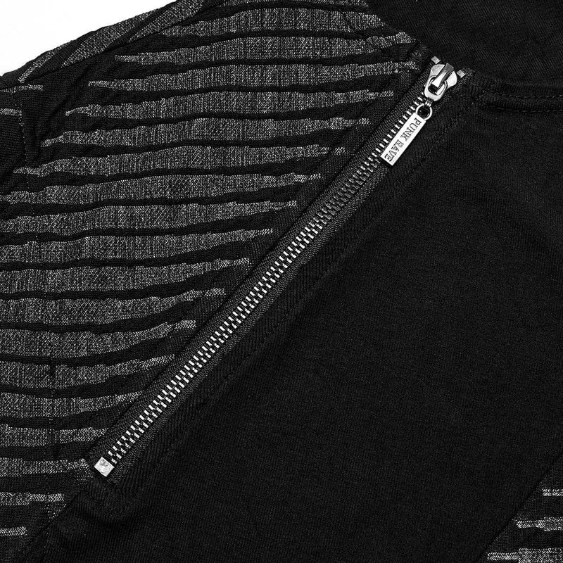 Punk-Tanktop mit asymmetrischem Reißverschluss für Herren