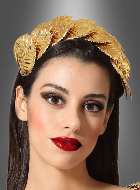 Lorbeerkranz Haarreif gold
