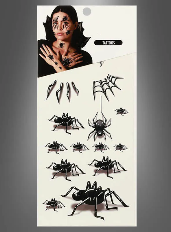 Große Spinnen Tattoos Halloween