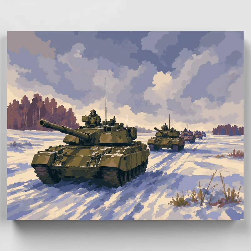 Winter Tank Column - Paint by Numbers Kit