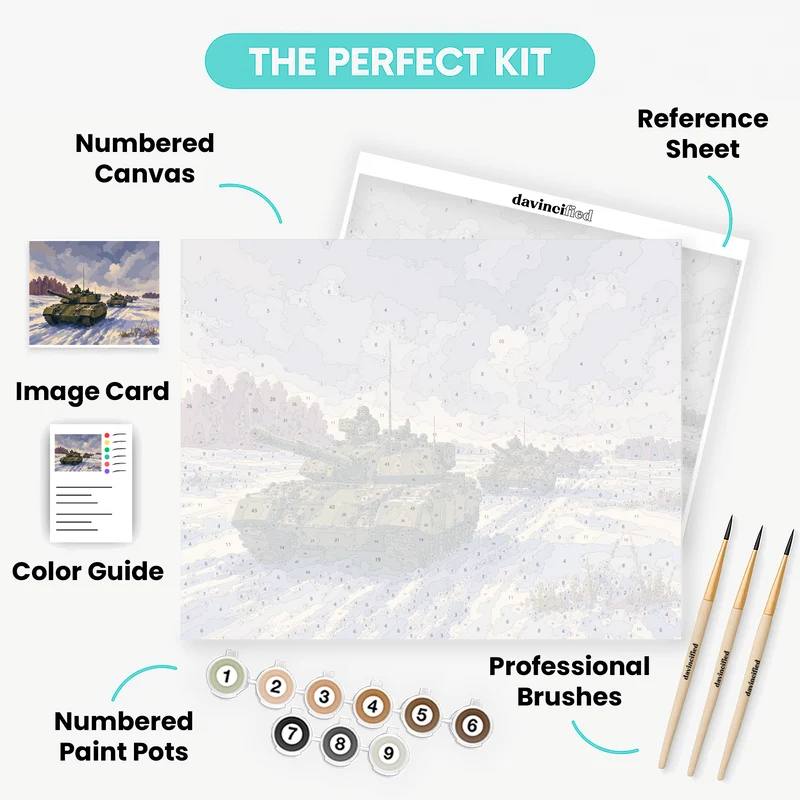 Winter Tank Column - Paint by Numbers Kit
